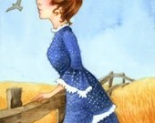 Migration - Original Whimsical Pioneer Painting