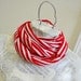 Red and White Stripe Infinity Scarf from Jersey Knit