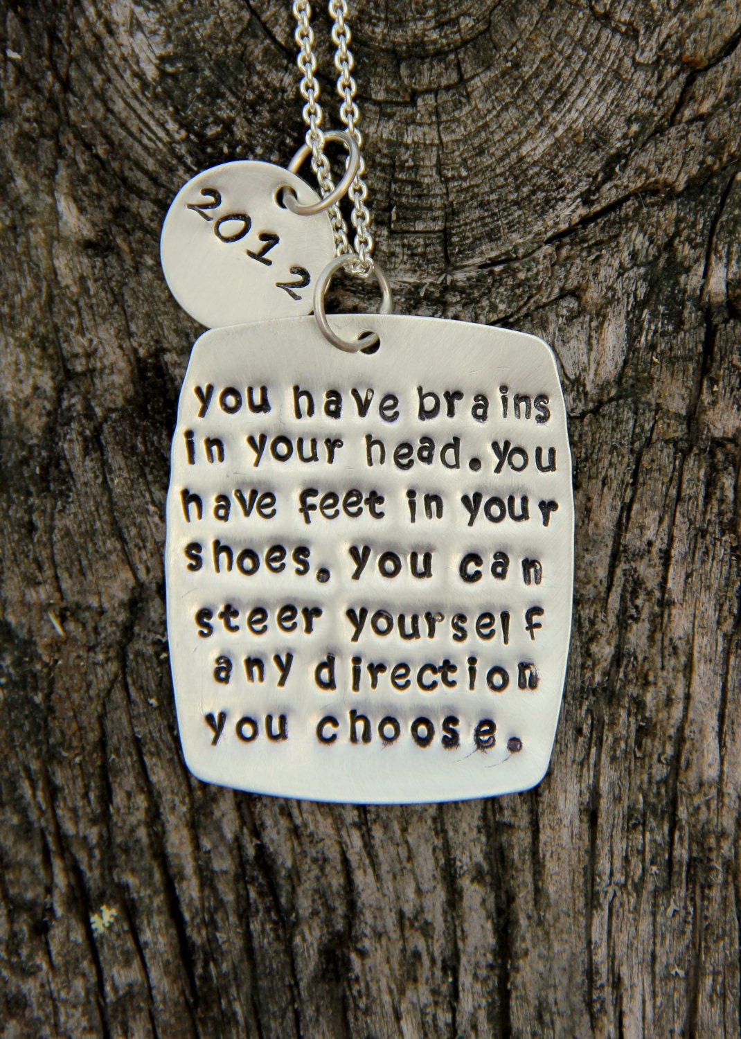 Dr Seuss Quote Necklace, Dr Seuss, Funny Gift, Choose your Path Quote, Square Personalized Quote