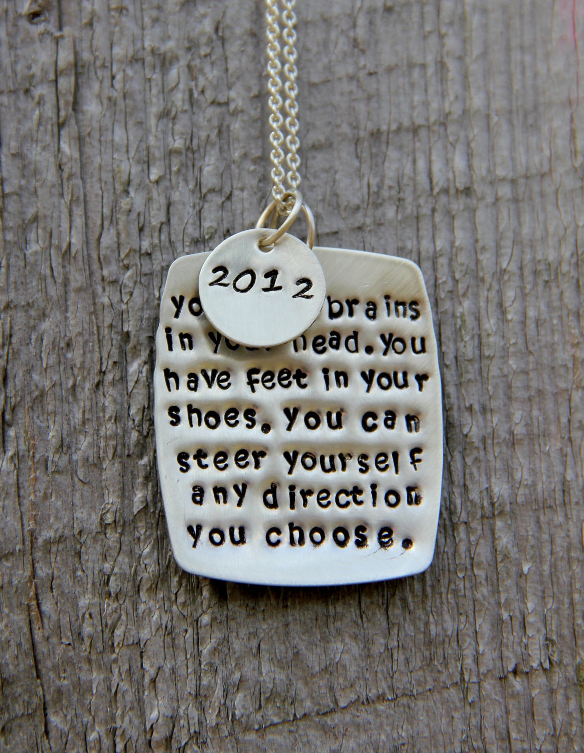 Dr Seuss Quote Necklace, Dr Seuss, Funny Gift, Choose your Path Quote, Square Personalized Quote