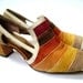 Sz 8.5 Awesome 1960s Multicolored Striped Nubuck Shoes (Size 8 1/2)