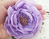 Lavender fabric flower brooch whisteria sash floral pin peony handmade corsage women fashion europeanstreetteam