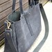 Vintage look waxed leather bag/weekend bag  in black,with leather shoulderstrap COLLECTION UNISEX