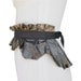 Ruffled Suede Peplum Cummerbund or Bustle Belt  Waist Enhancer Metallic Gold Olive