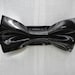 Black Patent Leather Bow Sash Belt Wedding Dress Sash Belt sz 27 28 waist