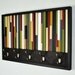 Coat Hooks - Reclaimed Wood Art - Abstract Painting on Wood - Coat Rack