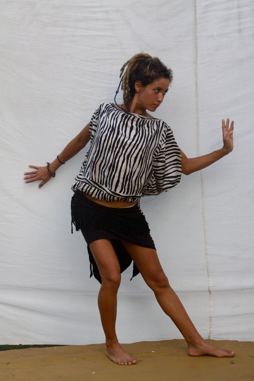 Printed Silk Satin Blouse
