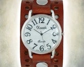 Handmade - Two Hole Leather Cuff Watch