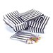 100 Pack - Candy Stripe Printed Paper Bags - Black - 5 x 7 Inches