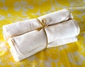 Organic Baby - Cloth Baby Wipes - Wash Cloths - Eco Friendly - Organic Cotton French Terry - Set of 12