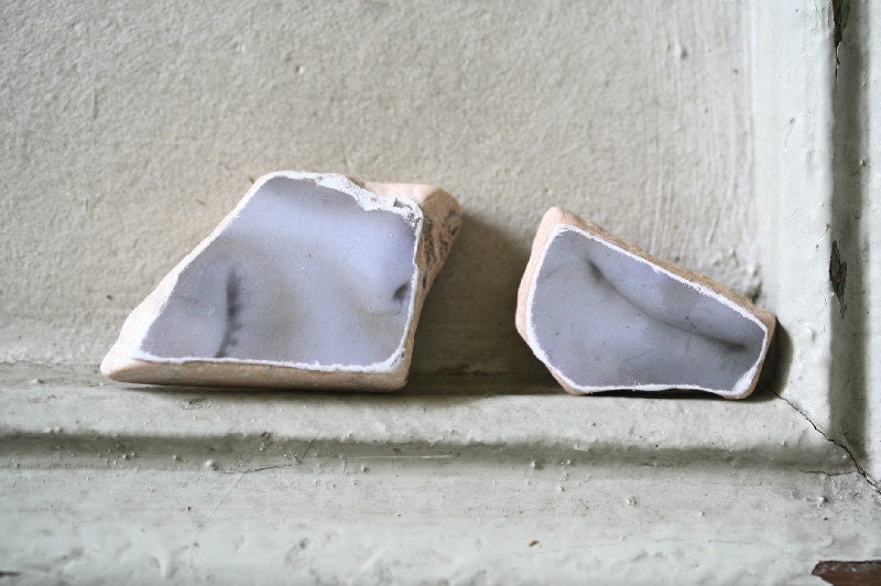 L'Inconnue de la Seine Up Close Deconstructed Photo Stones Set of Two