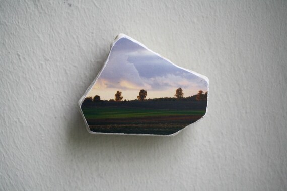 Just Over the Fields Original Photo Stone