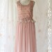 Sale Last Piece - Marie - Mid Maxi Dress Sweet Pastel Pink Nude Toned Lacy Top Sweet Glamorous Gorgeous Everyday Every Season Dress