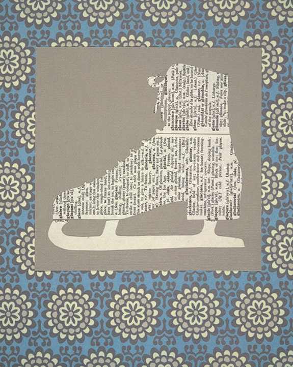Ice Skating Collage Print