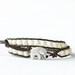 Size Small.... White Turquoise Beaded Leather Wrap Bracelet - the lucky elephant Original with Good Luck Elephant Button