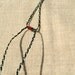 Mayan micro macrame necklace with red coral beads