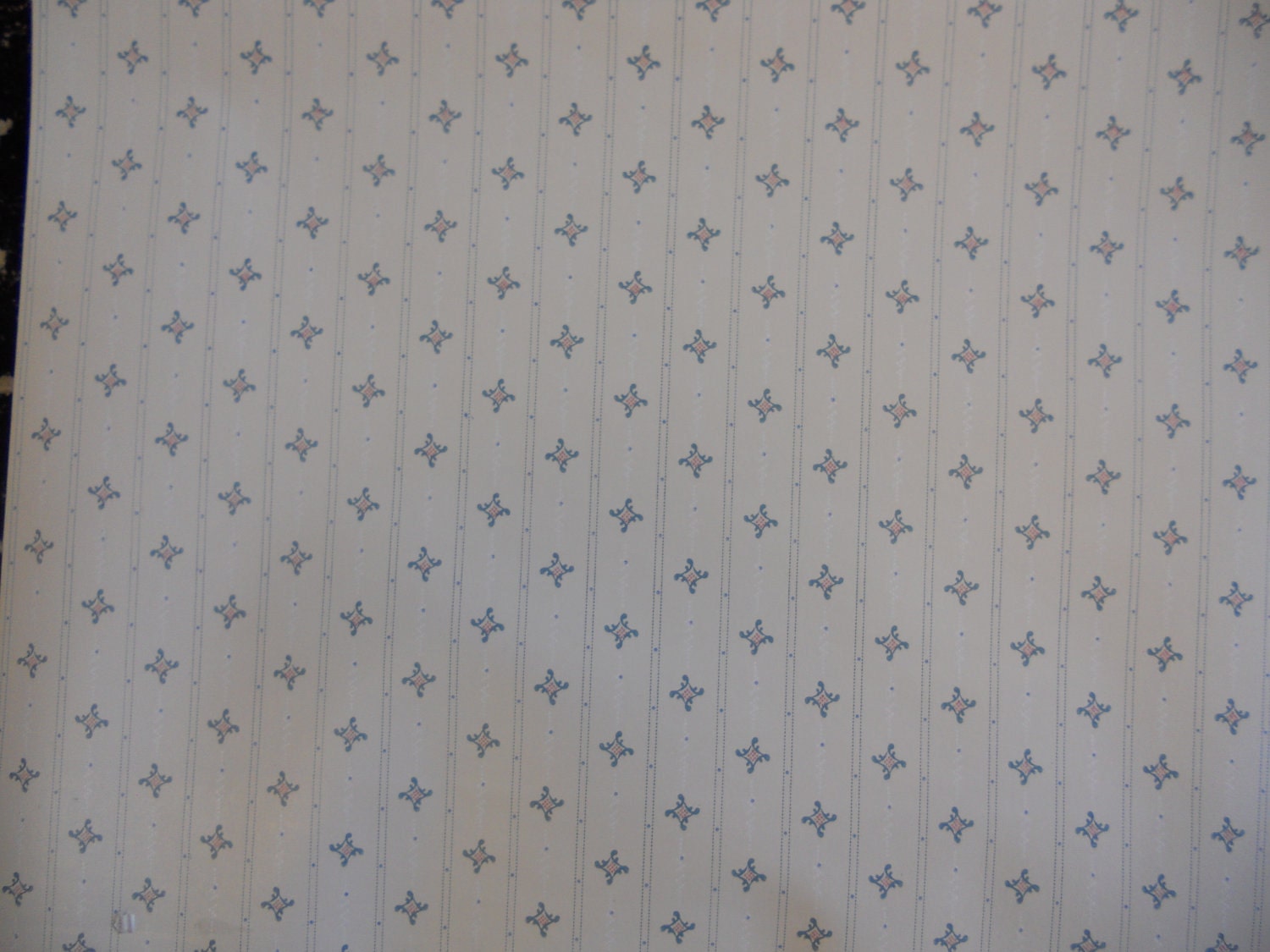 Blue and Teal Mini Print Stripe Wallpaper Roll