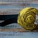 Yellow Rosette Headband....Baby Rosette Headband...Newborn Rosette Headband...Headband.. Photography Prop...mustard yellow...black..AILI