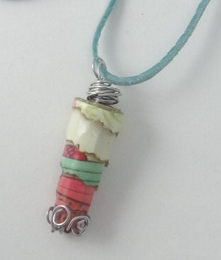 Upcycled Arizona Tea Paper Bead Necklace