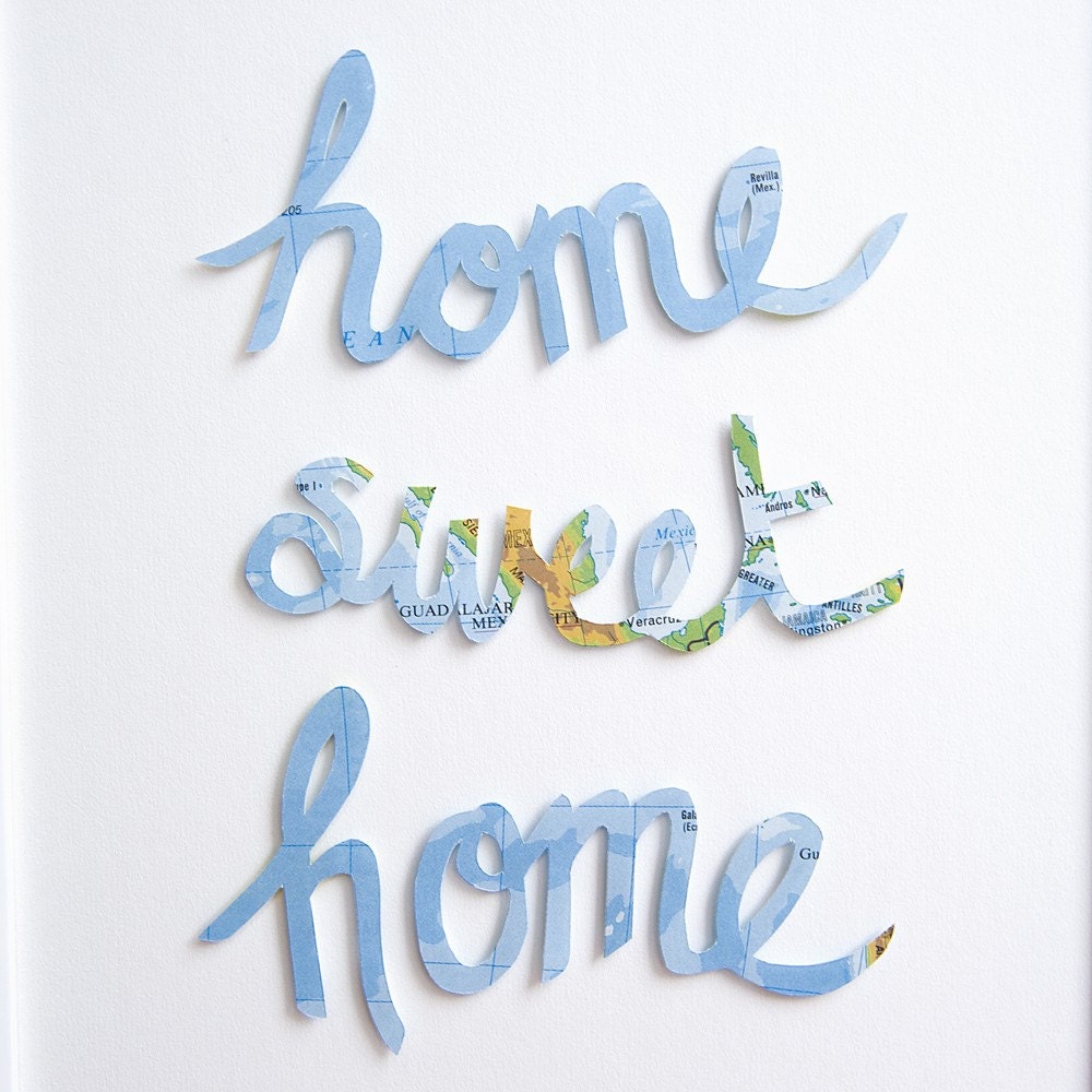 25% OFF SALE Original Papercut - home sweet home 8x10
