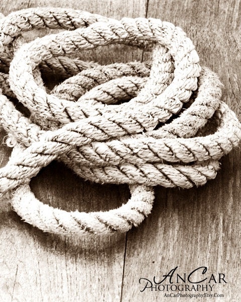 Sepia  Rope - 8 x 10 Fine Art Photograph