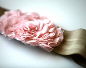Lush Pink Ruffled Flower Petal Stretch Belt
