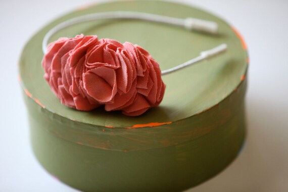 Coral Knit Ruffled Headband