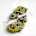 yellow and gray- soutache earrings free shipping