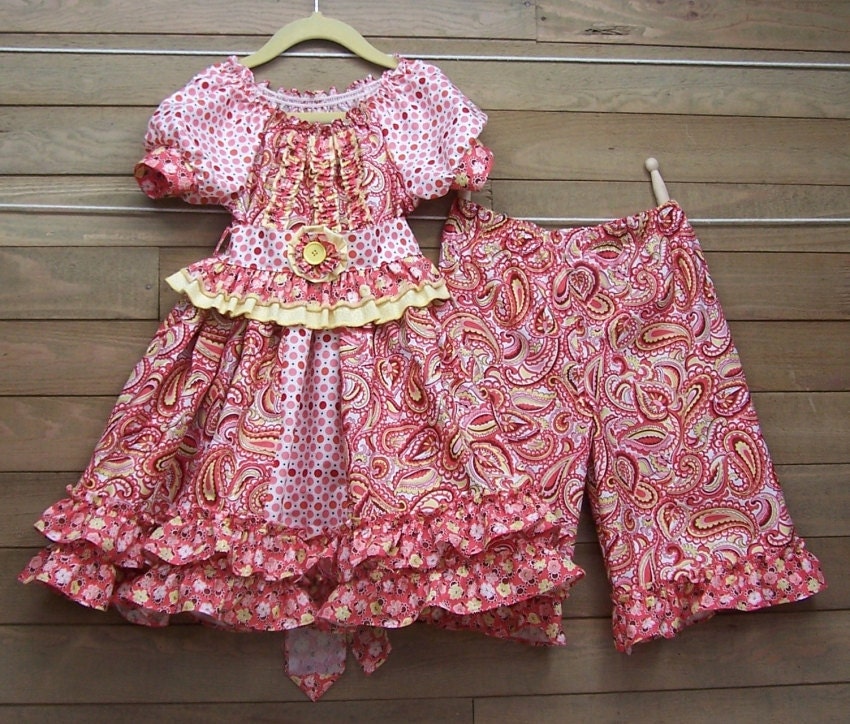 Girls Dress Ruffles Fancy Size 4 5 Whimsical