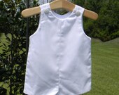 Custom Boys White Pique Jon Jon with Monogram Option