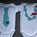 Brother and sister combo, applique tie and applique necklace with ric rac detail