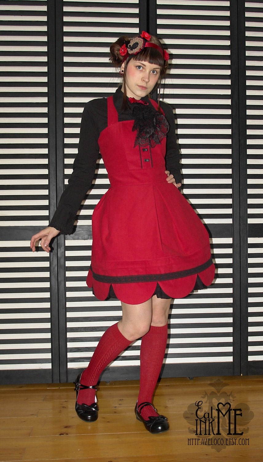 FINAL SALE Bloody Sweet red velvet  lolita jsk
