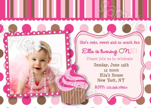Cupcake Birthday Invitations