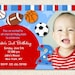 All Stars Sport Birthday invitations