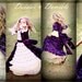 Plum flower girl rosette dress, with ivory chiffon ruffles, Victorian Marie Anntoinette style