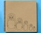 Blank Weekly Planner (DIY DATES) - LARGE 20cm/7.9in Square - Choose Your Cover