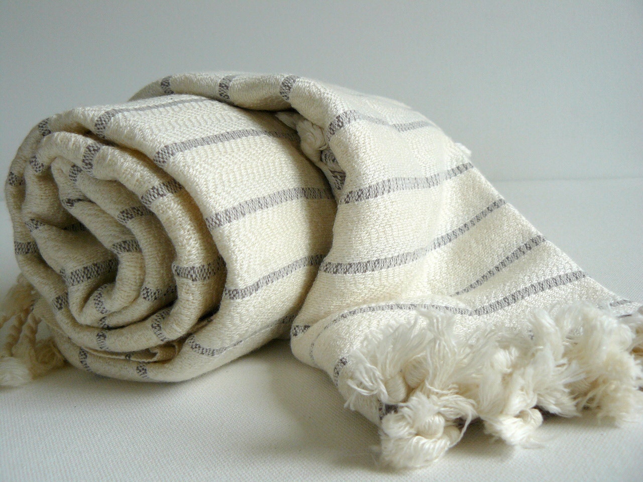 Set of 2 - Handwoven Turkish BaTh ToWel - Kaunos Peshtemal - Head Towel  - Anti-Bacterial Bamboo - PuRe SoFt