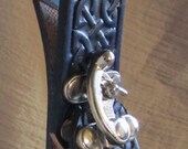 Mug Frog Blue Celtic Design with Latch Closure, Tankard Strap, Mug Strap
