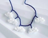 Necklace with 5 White Clouds