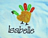 Personalized Thanksgiving T Shirt Girl Boy Toddler Childs Fall Autum Applique Custom Monogrammed
