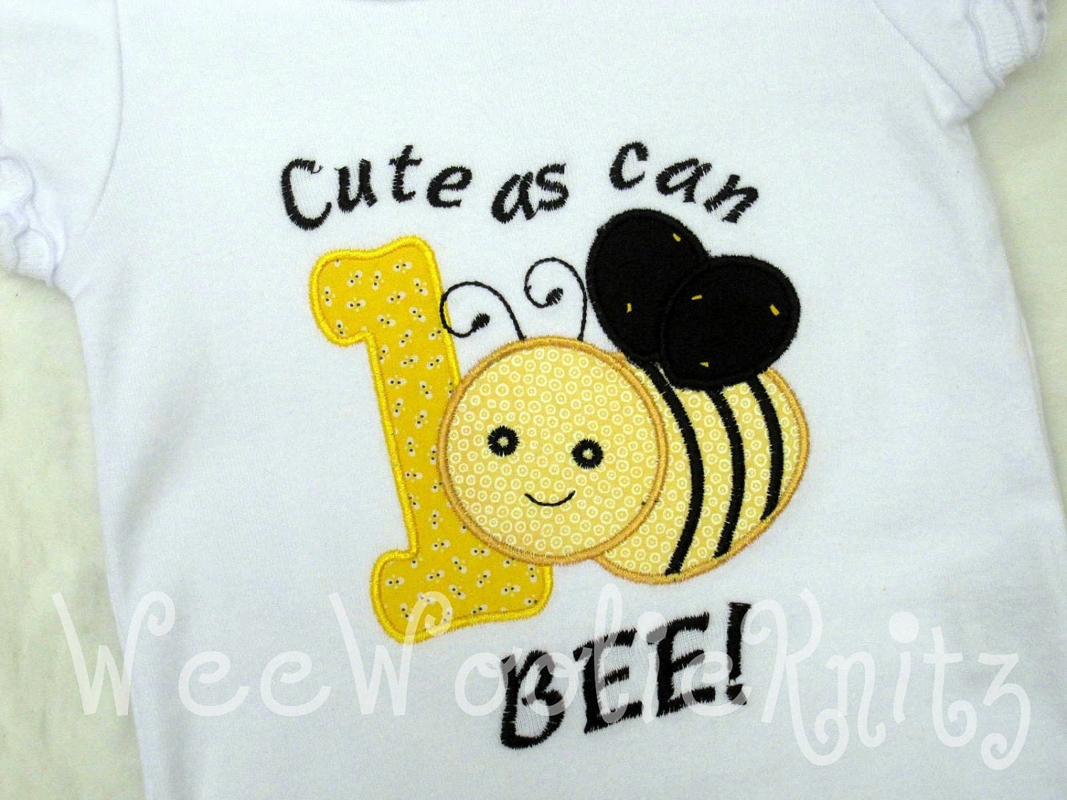 Bee Birthday TShirt Girls Boys Toddlers 1st 2nd 3rd 4th Applique Embroidered