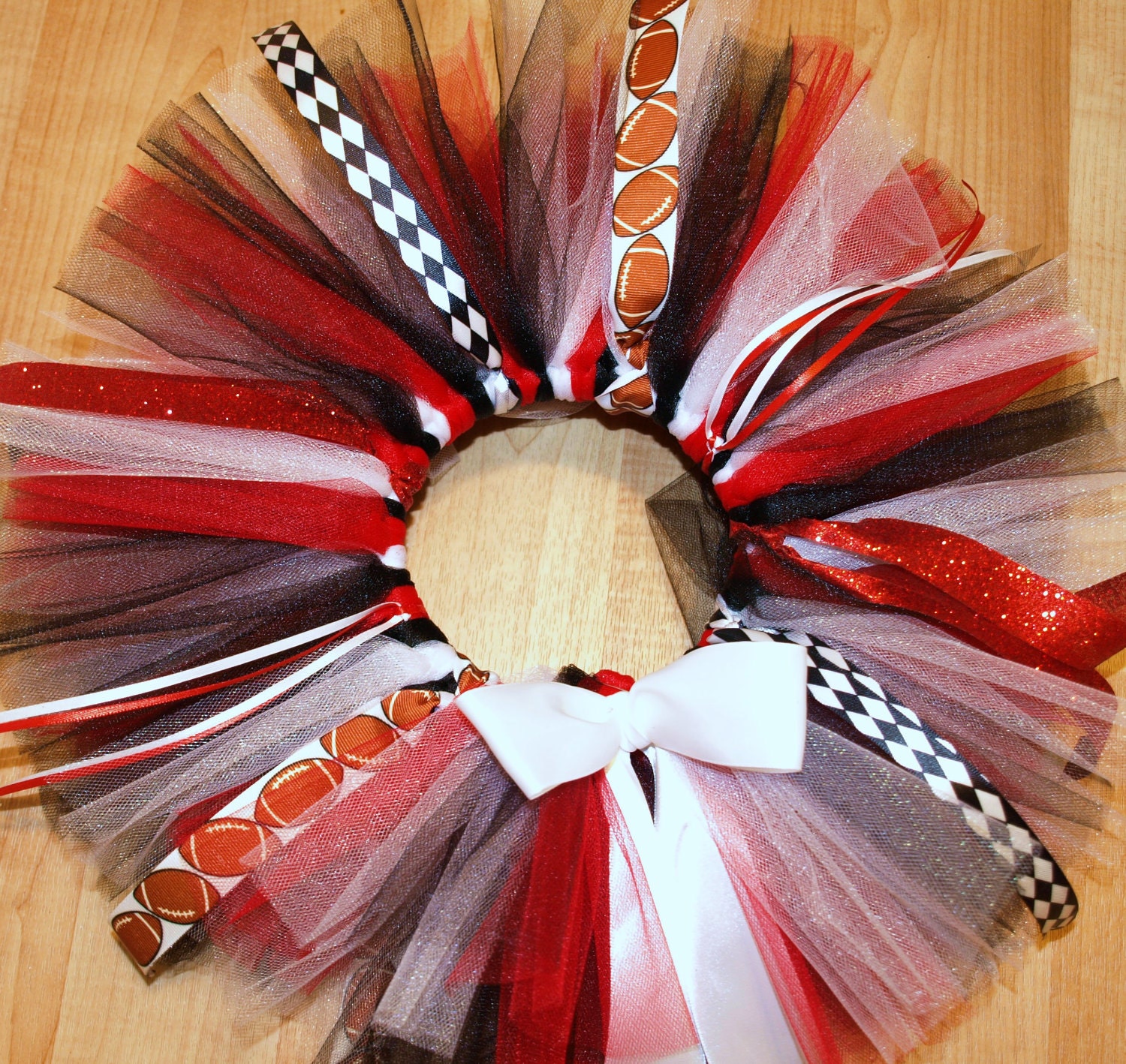 falcons/ cardinalsbuccaneers NFL cheerleader football tutu custom- girls toddler baby newborn to 6t black red white