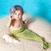 Mermaid Tail and Headband Set Available in Newborn to 12 Months Free Shipping in the U.S.- MADE TO ORDER