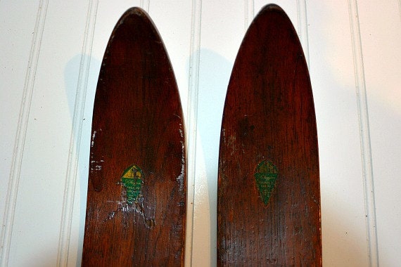 Antique Wooden Skis