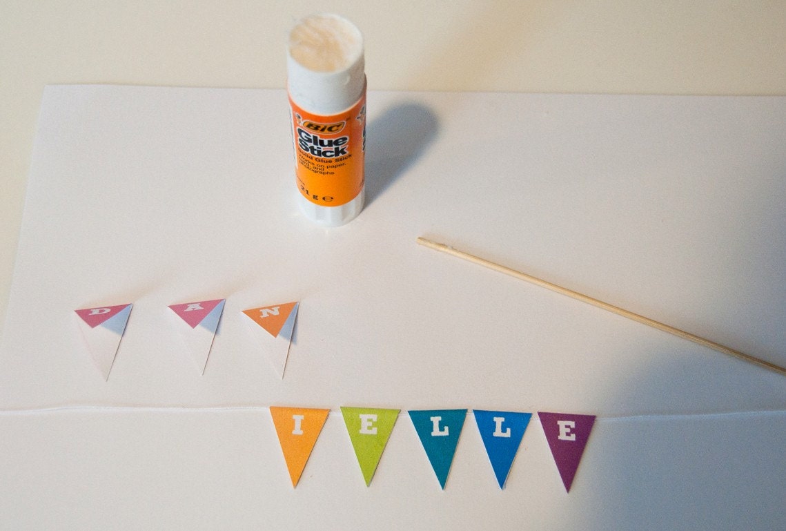Rainbow Cake Banner / Garland / Topper DIY Printable - PDF Digital File
