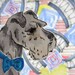Custom Dog Portrait - Cardboard Cut Out Original Pet Illustration