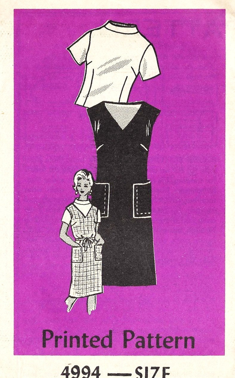 1960s Misses Jumper and Blouse Vintage Sewing Pattern, Anne Adams Mail Order Pattern 4994 bust 33"