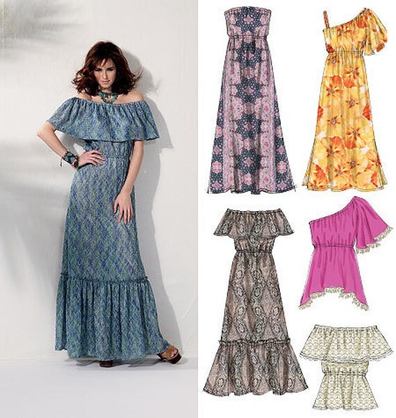 plus size maxi dress sewing pattern or pull by missbettysattic plus size dress sewing patterns 450x475 il 570xN.337759511 Plus Size Dress Sewing Patterns