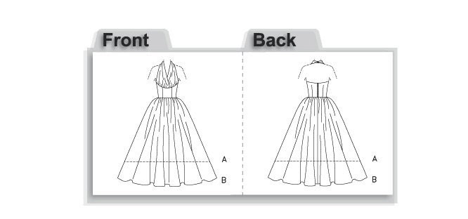 1950s Inspired Halter Dress Sewing Pattern, Prom Dress, Party Dress, Reissue of 1957 Vogue Pattern 2962 Sizes 4, 6, 8, 10 uncut