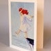Greeting card Faith for a leap into life - affirmation, redhead, spiritual, inner journey